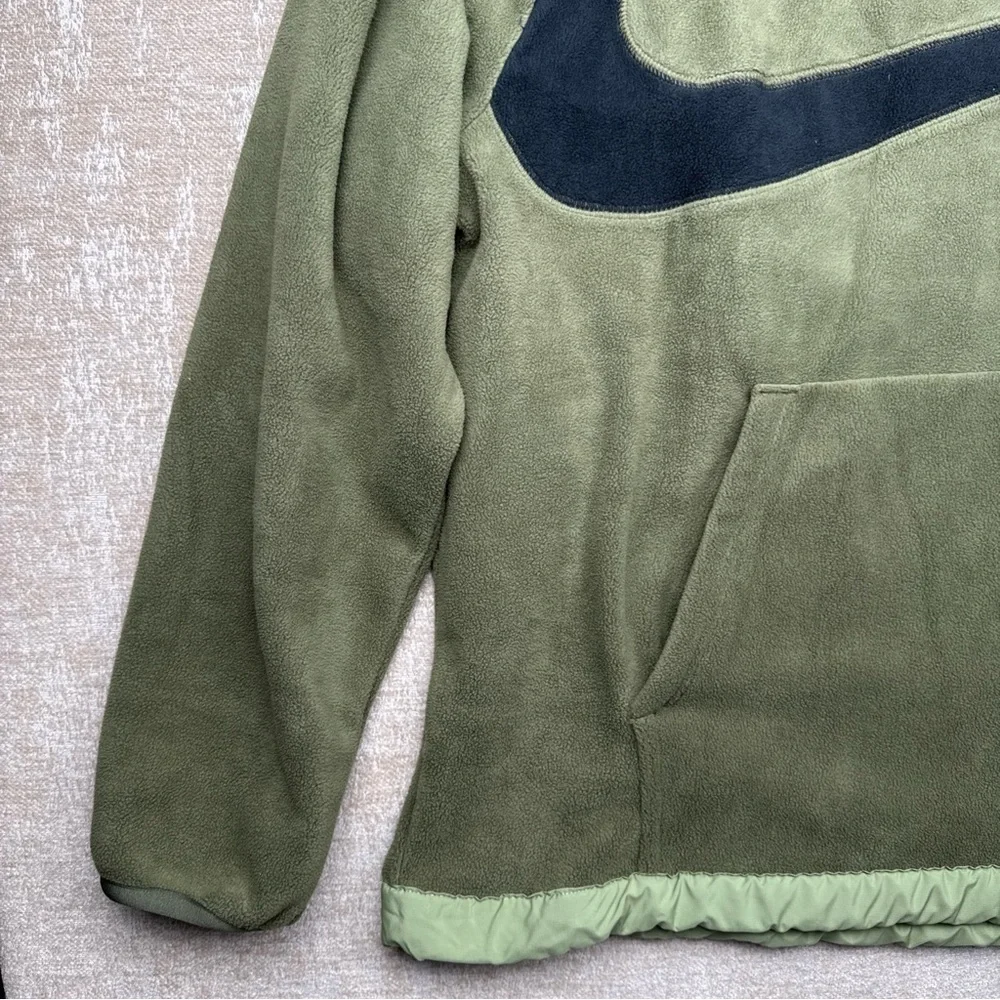 Nike Olive Green Hoodie with Black Swoosh